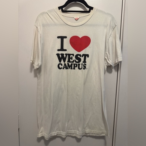 I Love West Campus UT Austin White Adult Large T-Shirt - Picture 1 of 8